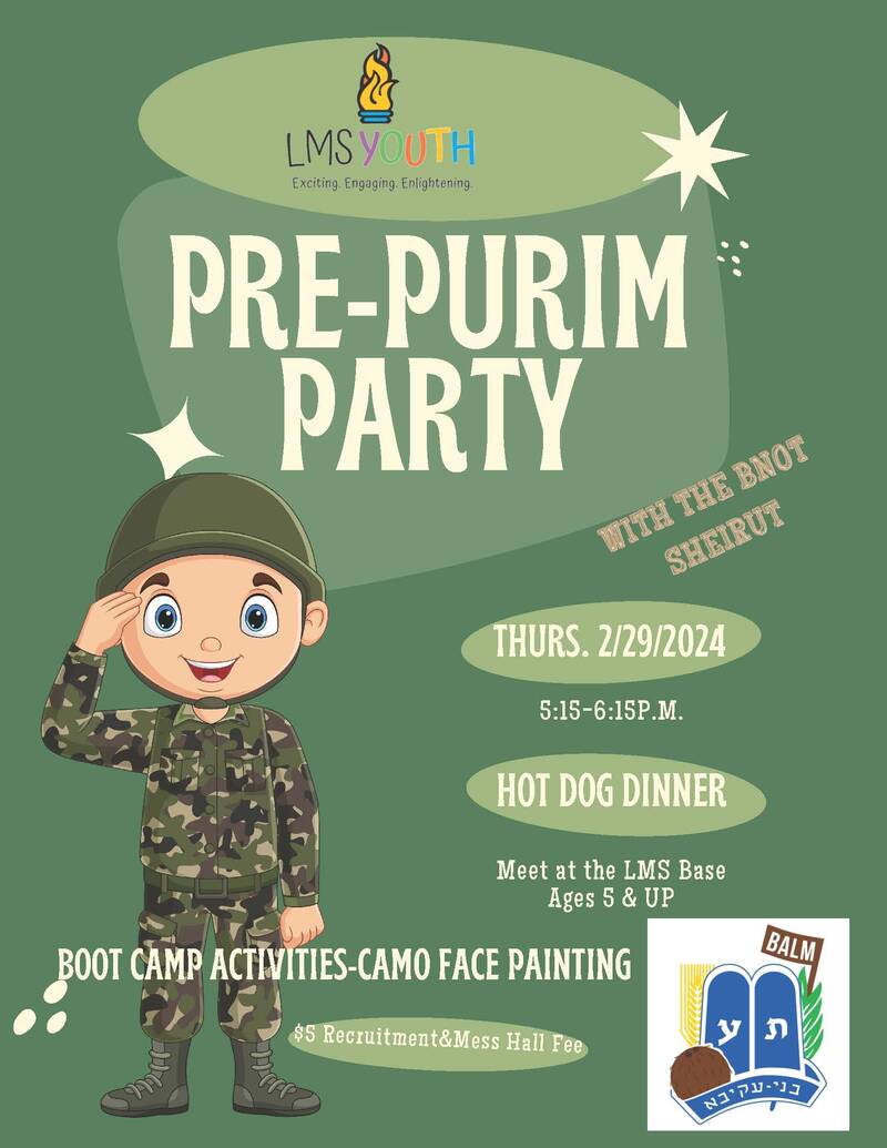 		                                </a>
		                                		                                
		                                		                            		                            		                            <a href="https://www.lowermerionsynagogue.org/form/PrePurimTzahalparty" class="slider_link"
		                            	target="">
		                            	To Sign Up for the Youth Pre - Purim Party with Bnot Sheirut Click Here		                            </a>
		                            		                            